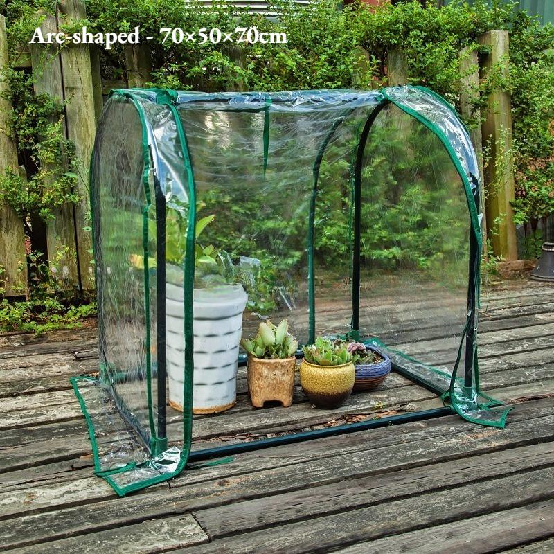 Lightweight and Portable Compact Outdoor Greenhouse with Sunshade and Rainproof Features for Balcony or Garden Use(Bracket Not Included.)