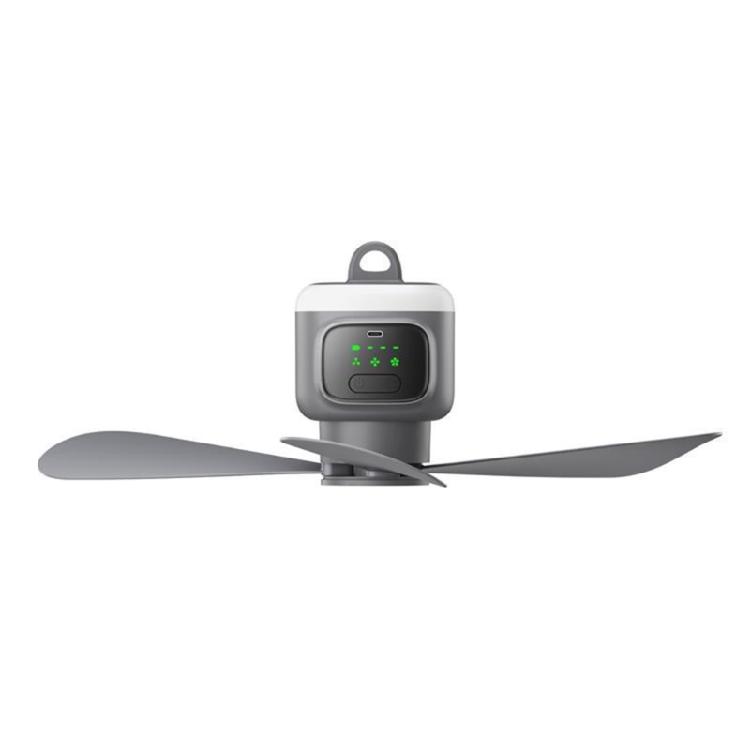 

Camping Fan Detachable Leaves Rechargeable Battery 3 Adjustable Speeds Remote Controlled Lighting For Outdoor and Dorms 1