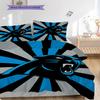 Carolina Panthers Pattern Bedding Quilt Set Quilt Cover Pillowcase Home Decoration Birthday Gift (1 * Duvet Cover + 2 * Pillowcase, Without Core)