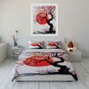 Plum blossoms and setting sun Bedding Set for Kids Luxury Gift 3pcs Digital Print Comforter Set Soft Comfortable Breathable