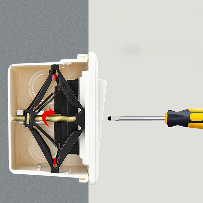 8pcs 86 Type Dark Box Repair Screw Switched Outlet Socket Old Fixed Cassette Wall Repair Replace Box Electrician Accessories