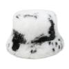 Ladies' Warm Cold Hat Women's Grass Plush Cow Pattern Fisherman's Hat Women