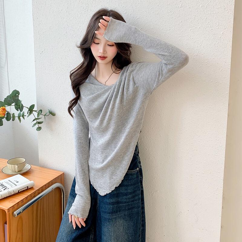 Mokana Women's Asymmetric Long Sleeve Knit Top