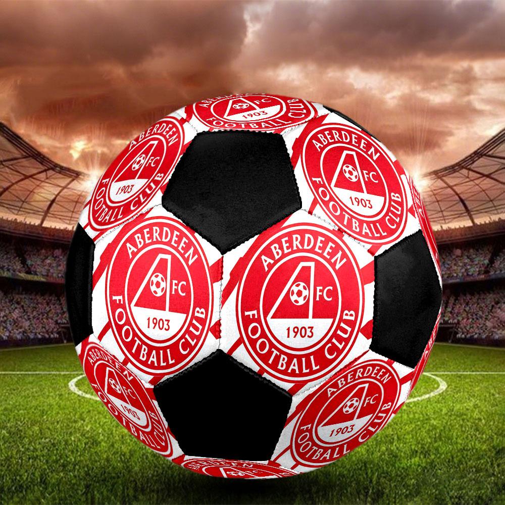 1PC Aberdeen Football Club size 5 soccer ball PrahaIndoor Soccer Ball Colorful All Ages Machine Stitched PVC Competition Ready Durable High-Bounce