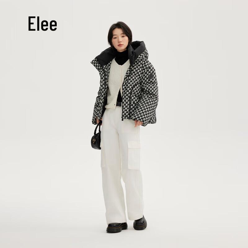 Ailiyi Women's Short Hooded Monogram Down Jacket