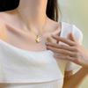2026 Korean Minimalist White Butterfly Necklace - 18K Gold Plated Zircon Edged Pendant Collarbone Chain for Women Trendy Jewelry