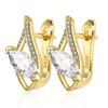 Trendy Rose Gold Water Drop Zircon Earrings for Women – Simple, Stylish, and Elegant