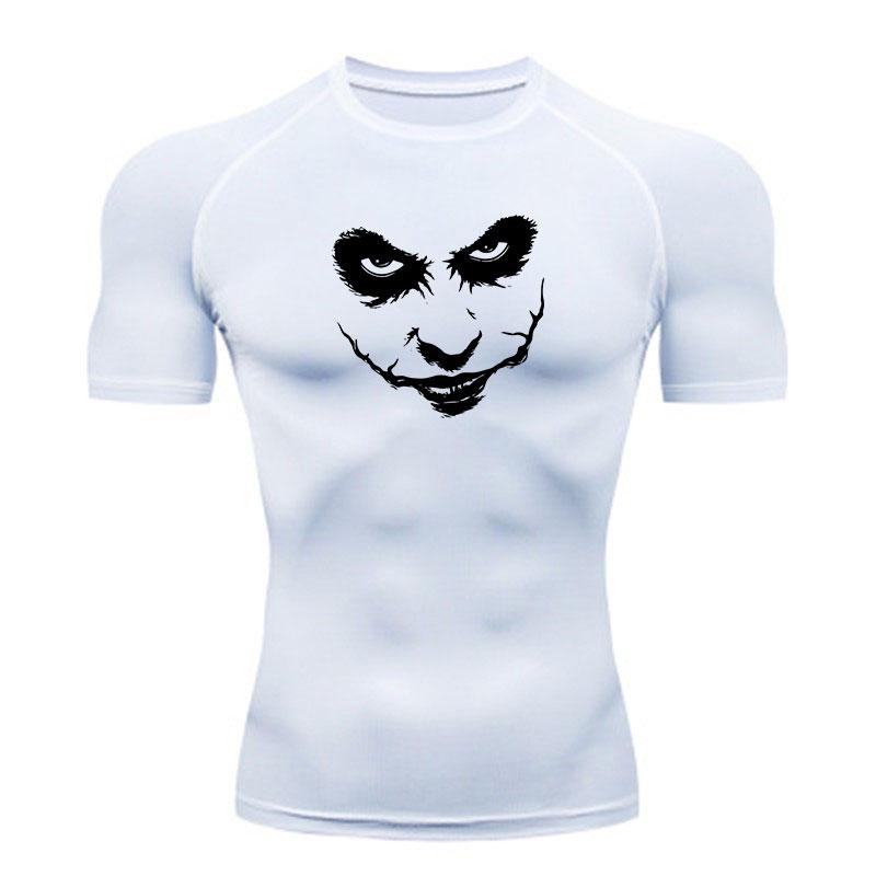 Men's Compression Fitness Sports T-Shirt, Horrible Joker Fac
