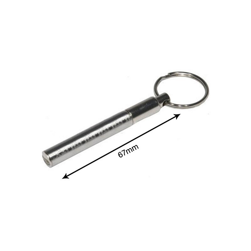 Portable Stainless Steel Telescopic Function Ballpoint Pen Metal Key Ring