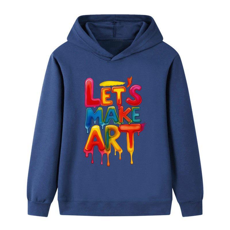 Bunter Graffiti-Kunst-Hoodie für Kinder - Unisex Freizeitjacke mit Farbdruck