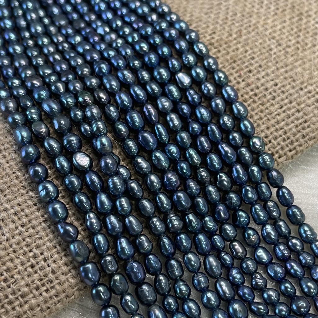 Black Rice Pearl 4-5mm For Jewelry Making DIY Necklace Bracelet Earrings Accessory