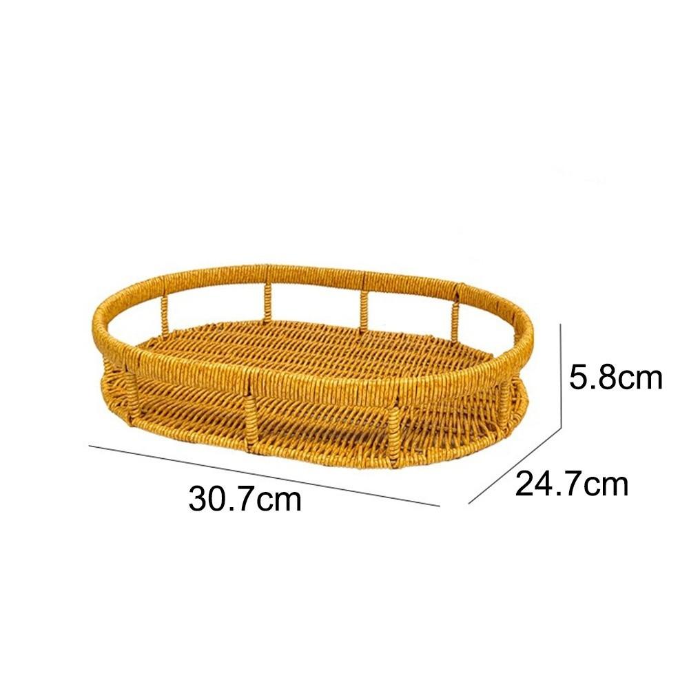 Multipurpose Storage Box Oval Bread Basket Durable Food Storage Basket Household Storage