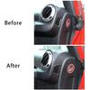 2x Carbon Fiber Side Air Condition Vent Outlet Trim for 2007-17 Jeep Wrangler JK
