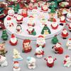 10Pcs Mini Christmas Blind Bag Toy Resin Santa Claus Snowman Xmas Tree Blind Box Cute Christmas Party DIY Gift Set for Kids