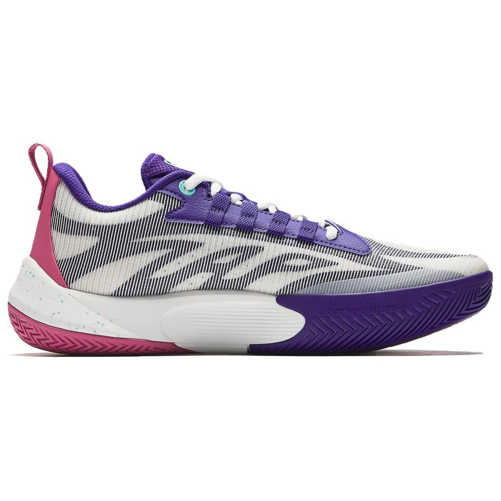 Anta Shunxi 1 TD Fioletowa Edycja Letnia Profesjonalne Buty do Koszykówki Męskie Sneakersy Biało-Różowe 912521601Q-1