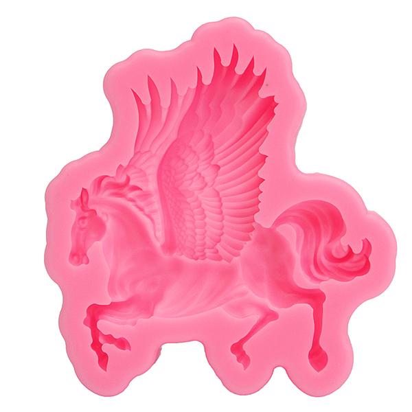 3D Silicone Pegasus Horse Fondant Cake Mould Chocolate Decor Molds Sugarcraft
