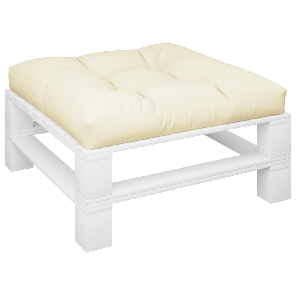Vidaxl Poduszka Na Paletę, Kremowa, 70X70X12 Cm, Tkanina