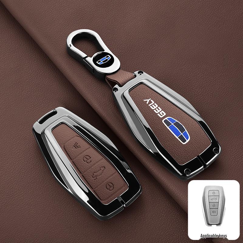 Premium Protective Key Cover for Geely Emgrand: Fits 26 Models including Xingyue L, Xingrui, Boyue L, Haoyue, Bin Yue – Men's Buckle Design