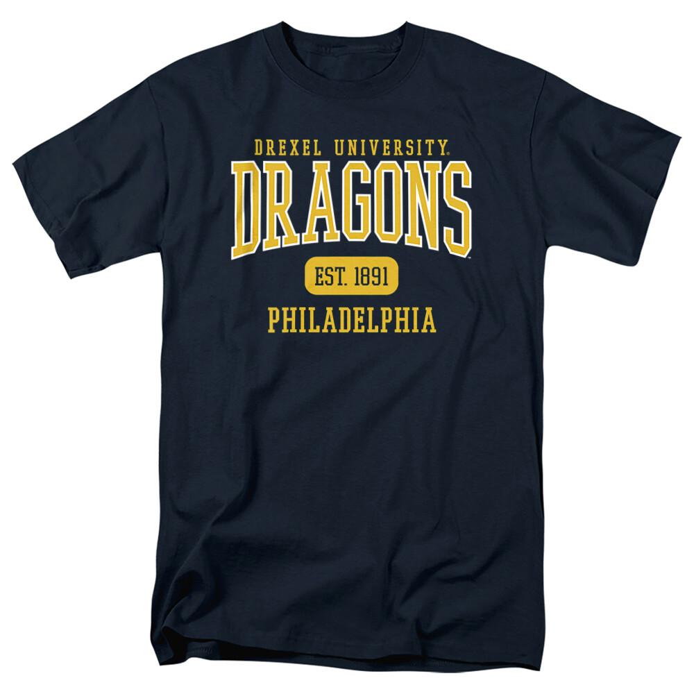 Drexel University Adult T-Shirt Est. Date, Navy, S-5XL S разноцветный