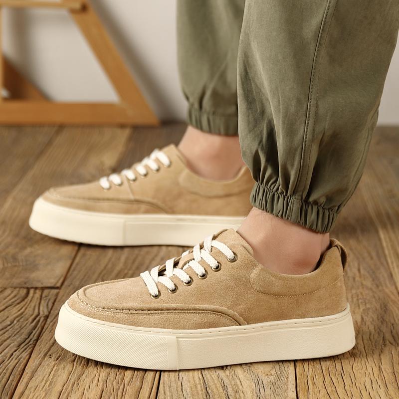Fashion Leather Fashion Men's Walking Shoes Lace-Up Men Casual Shoes New Business Flats Stylish Male Skate Footwear Outdoor Men Shoe