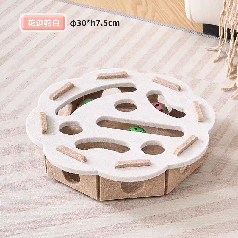 Interactive Cat Toy Relieve Boredom Felt Puzzle Box Interactive Toy Digging Hole Ball Indoor Exercise Toy Cat Accessories Gifts
