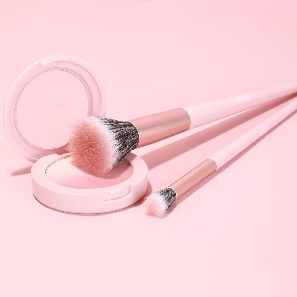 MSQ Pointillism Cheek Brush Set of Cute and Easy to Facial Makeup Brush Soft and Easy to Pink 2, Apply, Set, Apply,