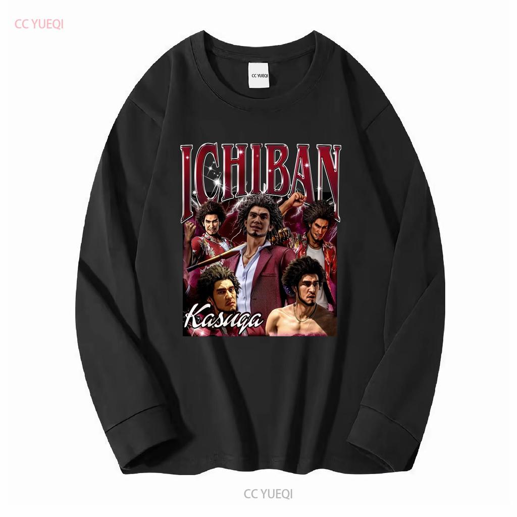 Limited Ichiban Kasuga Vintage T Shirt For Women and Man SweaT 90s Bootleg Long or Short Sleeves Vintage Washed Homme Stretched