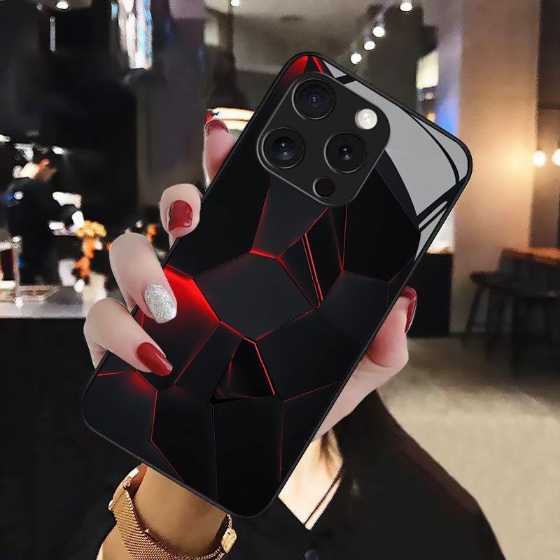 Geometric Lingguang Phone Case Is Suitable for iPhone 17 16 15 14 13 12 11 Pro/Max/Plus Anti Drop and Shockproof Back Cover