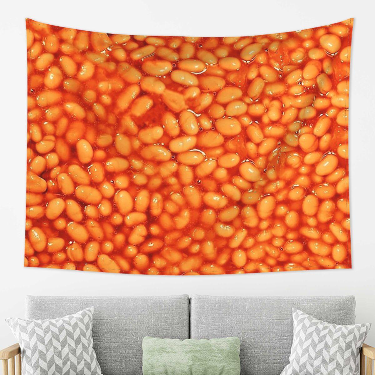 

Beans In Things Pattern Tapestry Decor Art Aesthetic Tapestries for Living Room Bedroom Home Wall Cloth Wall Hanging 74x94cm(29x37in)