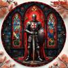 Vintage Crusader Knight Metal Wall Sign Round Tin Art Decor 8 Inch Retro Home Bar Man Cave