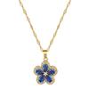 Five-Leaf Flower Necklace Earrings Set Light Luxury Micro-Inlaid Personalized Temperament Banquet Earrings Necklace Combination