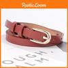 Buckle Halfround Womens Belt Versatile Minimalist Decorative Korean Style