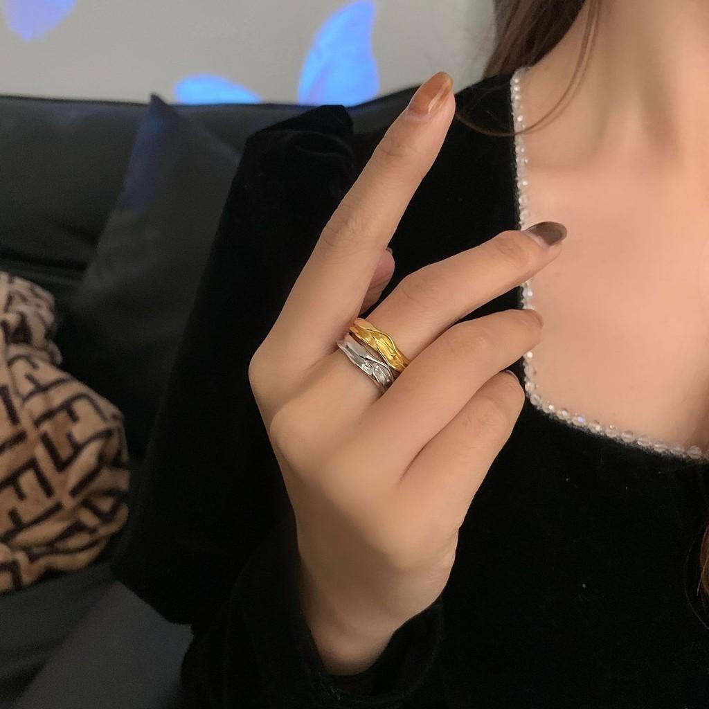 Adjustable Inspired Retro Geometric Wave Ring In 925 Silver For Elegant Womens Wear