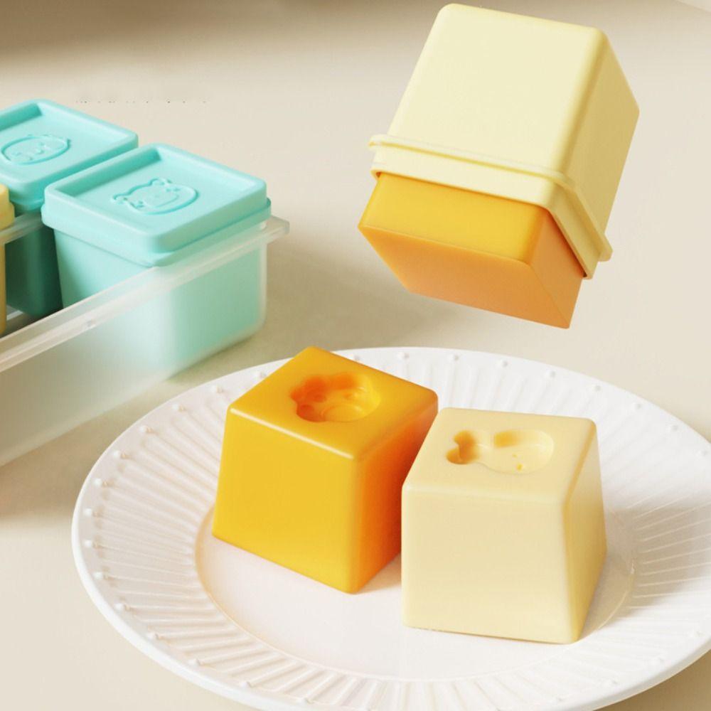 Silikon Babykost Gefrierform 6 Fächer Püreebehälter Langlebige Eiswürfelform Obst