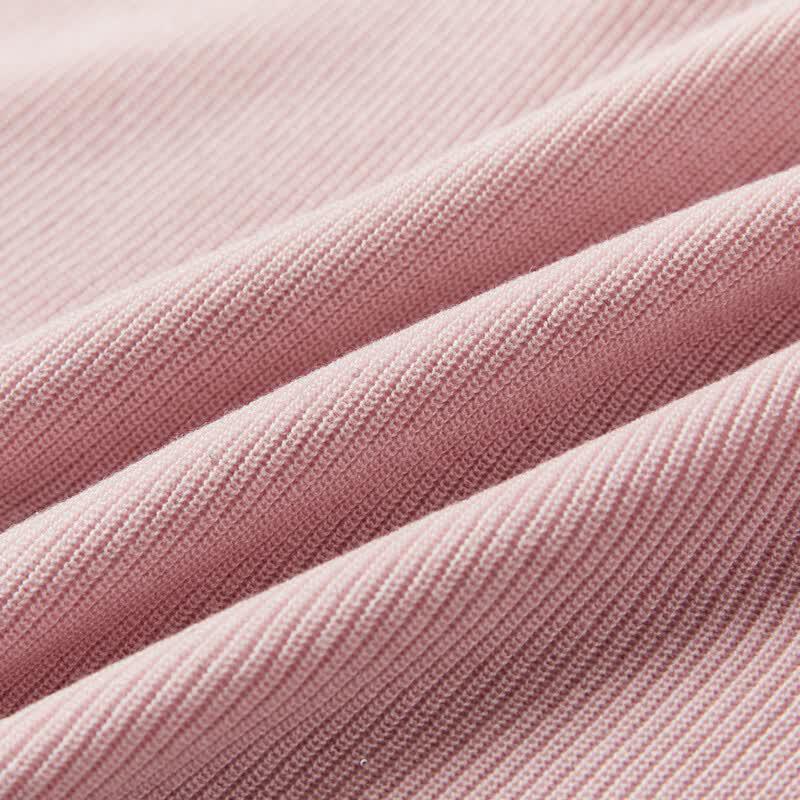 Xiangying New Chinese Style Pink Lace Knit Cardigan