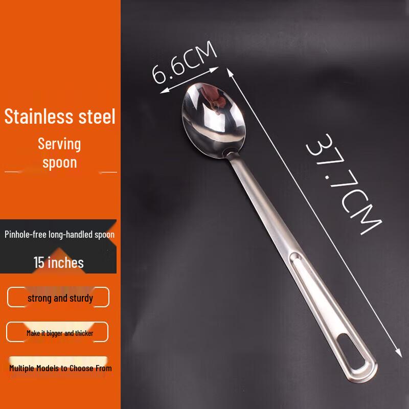 FATTBAO Stainless Steel Long Handle Serving Spoons & Strainers
