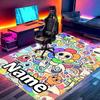 Custom Name Personalized Dandy's World Print Carpet, Versatile Home Decor Rug, for Playroom, Apartment, Balcony, Entryway, Hallway Gift