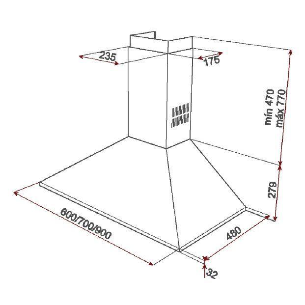 Hotte Décorative Murale DBB60 (DBB 60) Inox - TEKA - 60 Cm - Hotte Décorative - Evacuation & Recyclage
