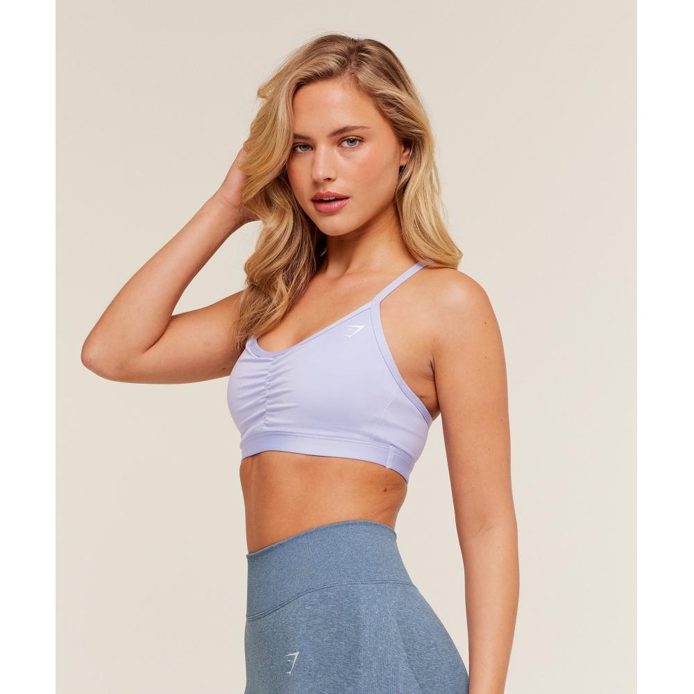 Gymshark Ruched Sports Bra Warm Lilac B2a7a Pbzt