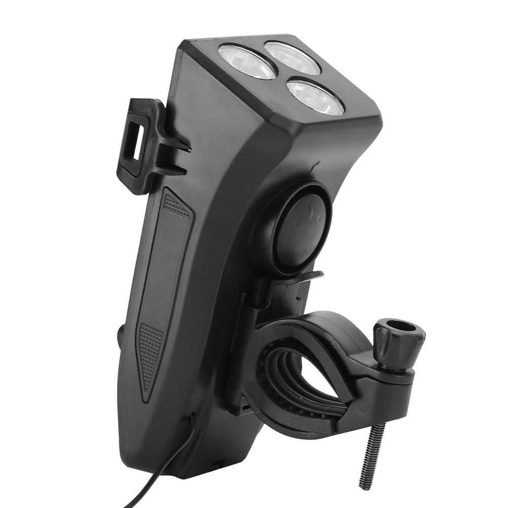 Multifunctional USB Rechargeable Bicycle Light Headlight Horn Light Charging Holder 4 in 1