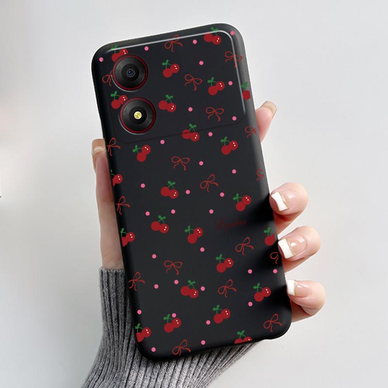Casing For ZTE Blade A34 / A54 4G Phone Case Shell Aesthetic Cute Cat Astronaut Soft TPU Silicone Black Protective Cover Bumper