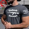 Vintage Distressed Defend Europe T Shirt Unisex Fashion Trendy Casual Clothing Stylish Tops Tee Shirt Leisure Tshirt Unisexs TShirt