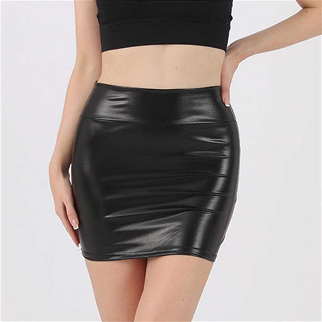 Ladies Casual Fashion Bright Bread Hip Short Skirt Sexy Skirt