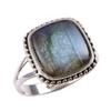 Natural Labradorite Gemstone 925 Solid Sterling Silver Jewelry Ring Size 10 p2B09