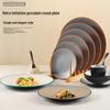 Retro-Style Melamine Round Plate - Japanese Tableware for Hot Pot & Barbecue