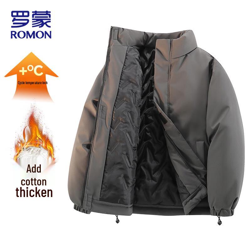 Romon Men's Thickened Stand Collar Puffer Jacket