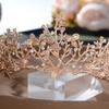 Forest style retro baroque crown exquisite flower bridal hair accessories alloy leaf headdress