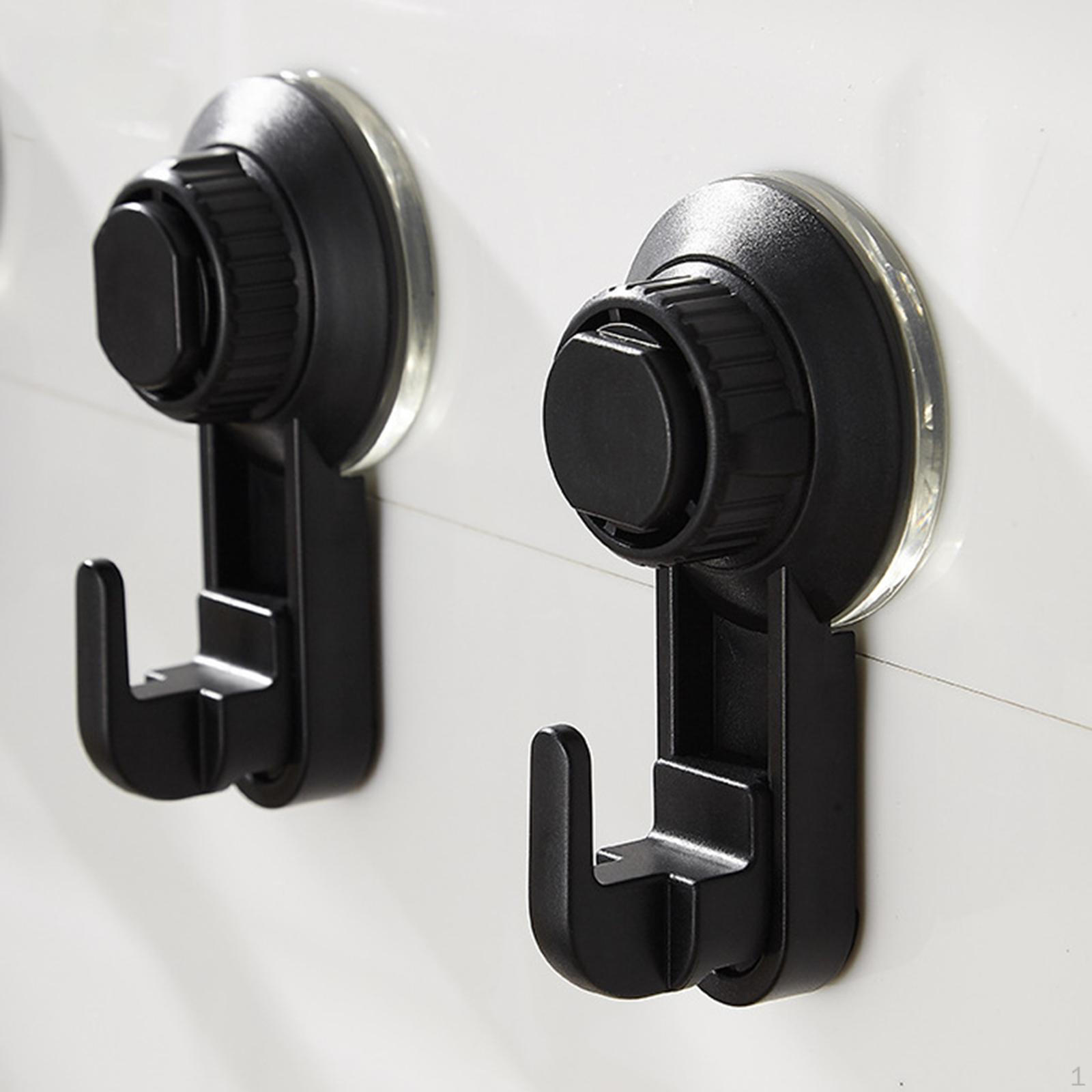

2 Pieces Suction Cup Hooks Hanger No Damage The Wall Heavy Duty Powerful Vacuum чорний
