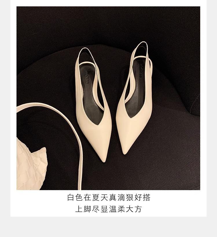 

Cowhide grape mother same pointed shoes temperament high heels women s versatile shallow mouth bag head sandals empty single shoes 40