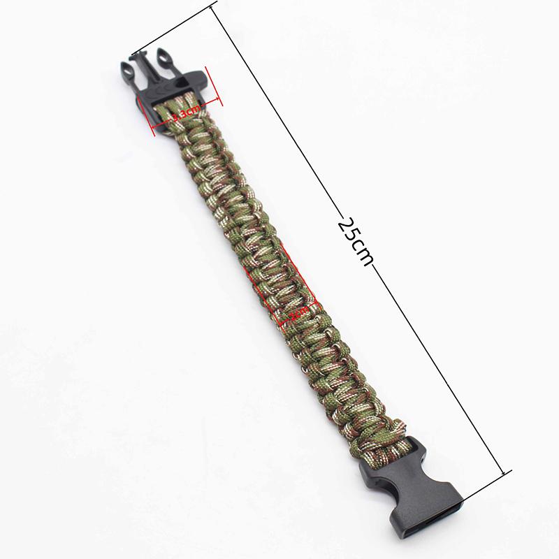 Emergency Rescue Bracelet Paracord Survival Bracelet Tactical Climbing Rope Outdoor Parachute Cord Accessories